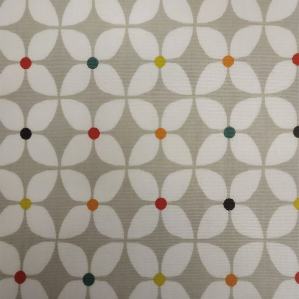 Round PVC Tablecloth Prestigious Zap Paintbox Grey Oilcloth 132cm
