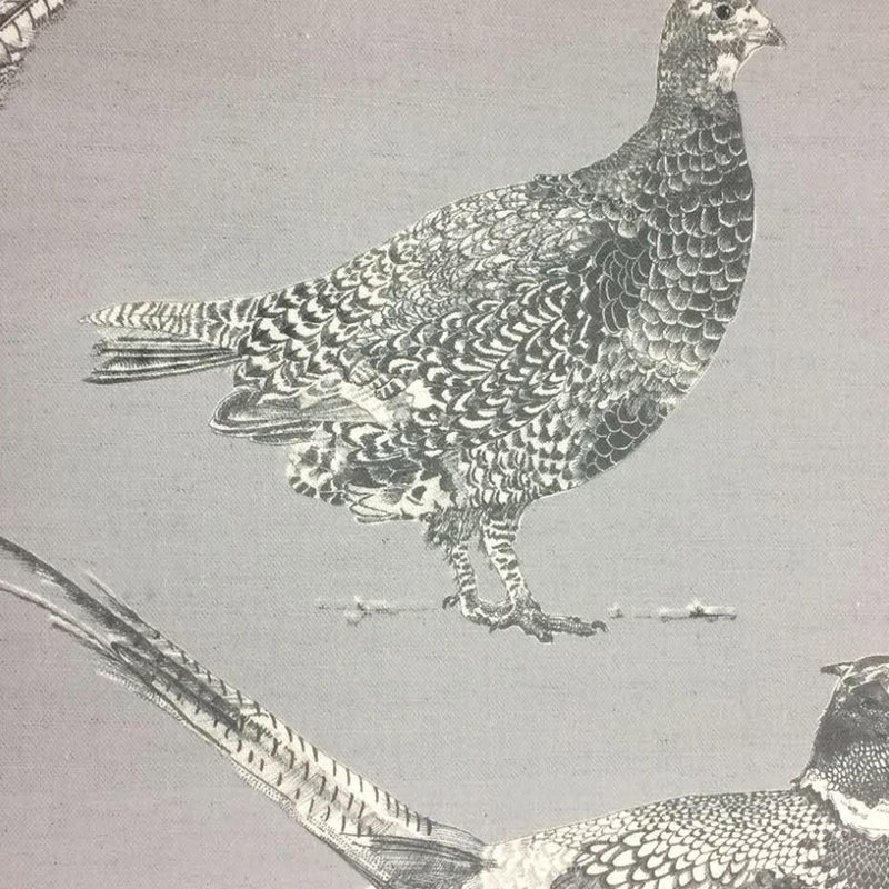 Round PVC Tablecloth Venatu Antique Grey Pheasant Voyage Oilcloth 140cm