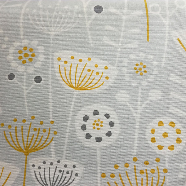 Round PVC Tablecloth Bergen Grey Oilcloth 132cm