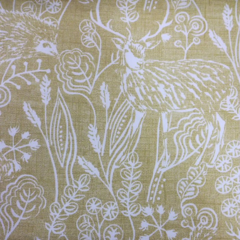 Round PVC Tablecloth Westleton Ochre Oilcloth 132cm