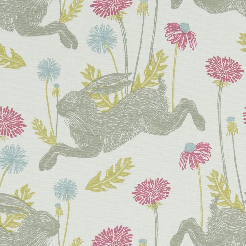 Round PVC Tablecloth March Hare Summer Oilcloth 132cm by Clarke and Clarke
