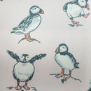 Square PVC Tablecloth Clarke and Clarke Atlantic Puffin Blush Pink Oilcloth 132cm