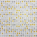 Square PVC Tablecloth Dot Dot Ochre Grey Oilcloth 132cm by I-Liv