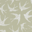 Clarke and Clarke Square PVC Tablecloth Clarke and Clarke Fly Away Sage Oilcloth 132cm