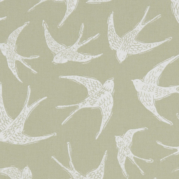 Clarke and Clarke Square PVC Tablecloth Clarke and Clarke Fly Away Sage Oilcloth 132cm