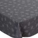 Slate Silver Grey Megan  Vinyl Oilcloth Tablecloth