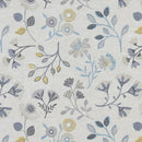 Square PVC Tablecloth Clarke and Clarke Alder Charcoal Ochre Oilcloth 132cm