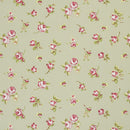 Rosebud Sage Green 100% Cotton Fabric by Clarke and Clarke