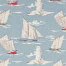 Square Wipe Clean Tablecloth  PVC Oilcloth 132cm x 132cm Skipper Marine by Clarke and Clarke