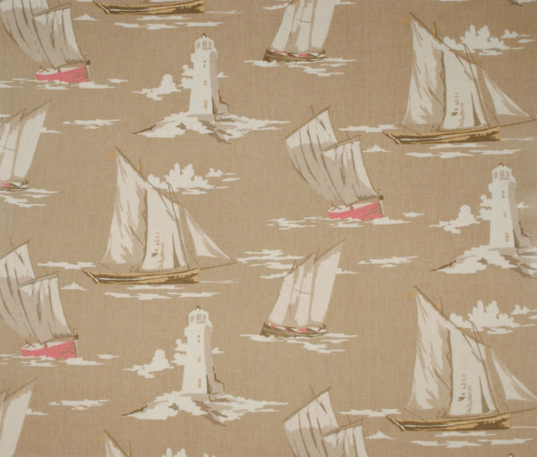 Square Wipe Clean Tablecloth  PVC Oilcloth 132cm x 132cm Skipper Taupe by Clarke and Clarke