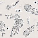 Grey Dreamcatcher and Mandala  Vinyl Oilcloth Tablecloth