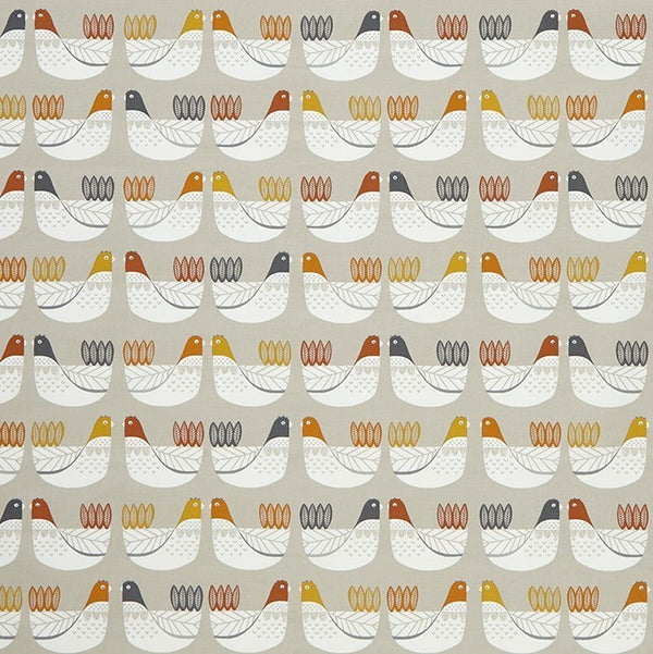 Square PVC Tablecloth Tangerine Cluck Cluck Oilcloth 132cm by SMD I-Liv