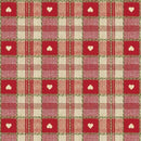 Round Wipe Clean Tablecloth Vinyl PVC 158cm  Red Sweetheart Check