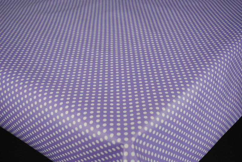 Lilac Mini Polka Dot Spot Vinyl Tablecloth