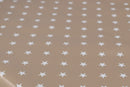 Twinkle Stars Taupe  PVC Vinyl Tablecloth 20 Metres x 140cm