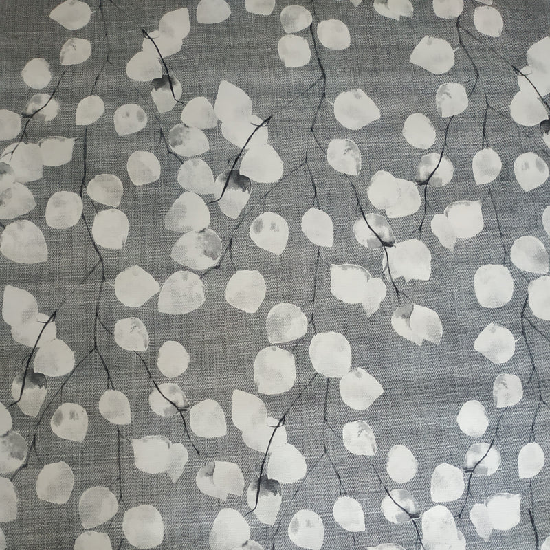 Honesty Floral Slate Grey Tex Vinyl Oilcloth Tablecloth