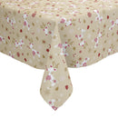 Christmas Scandi Reindeer Cream Vinyl Oilcloth Tablecloth