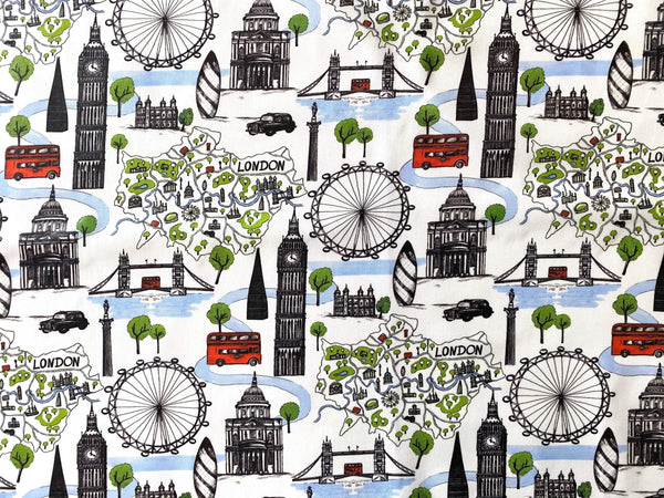Fryetts London City Landmarks Oilcloth Tablecloth