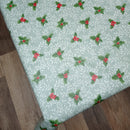 Christmas Holly Duckegg Green Vinyl Oilcloth Tablecloth