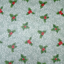 Christmas Holly Duckegg Green Vinyl Oilcloth Tablecloth