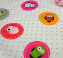 Harry Owl Multi  PVC Vinyl Tablecloth Roll 20 Metres x 140cm