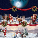 Christmas Night  Vinyl Oilcloth Tablecloth