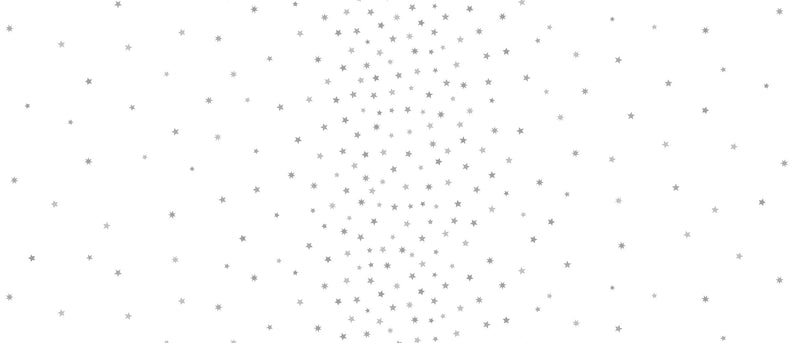 Dainty Falling Stars Silver Festive Vinyl Oilcloth Tablecloth