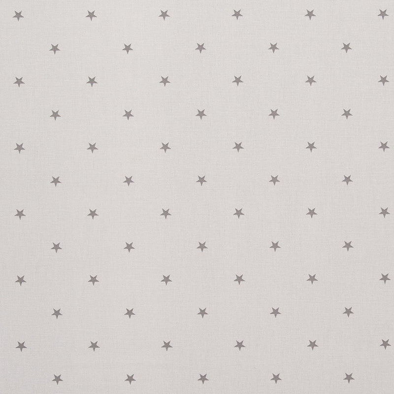 Round PVC Tablecloth Etoile Stars Grey Oilcloth 132cm