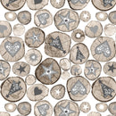 Swedish Christmas Silver Grey on White Vinyl Oilcloth Tablecloth