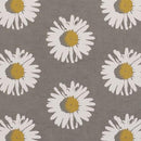 Round Wipe Clean Tablecloth PVC Oilcloth  132cm Capri Daisy Chartreuse