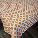 Alice Orange Geometric Vinyl Oilcloth Tablecloth
