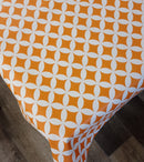 Alice Orange Geometric Vinyl Oilcloth Tablecloth