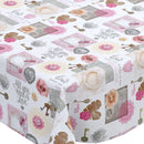 Endless Love Pink , Cream and Silver Grey  PVC Vinyl Tablecloth 20 Metres x 140cm