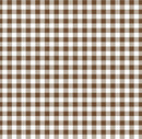 Dark Brown Small Gingham Check   PVC Vinyl Tablecloth 20 Metres x 140cm