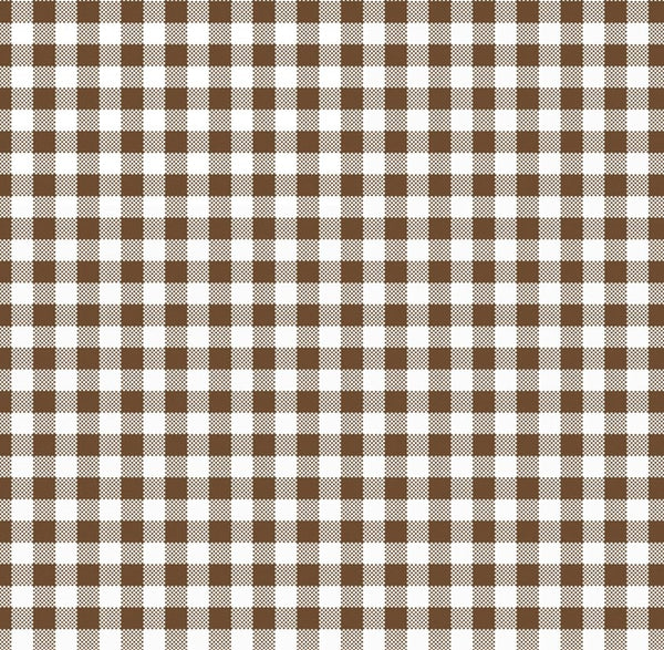 Dark Brown Small Gingham Check   PVC Vinyl Tablecloth 20 Metres x 140cm