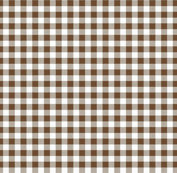 Dark Brown Small Gingham Check   PVC Vinyl Tablecloth 20 Metres x 140cm