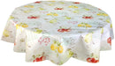 Round PVC Apples and Pears on Pastel Patchwork Background Wipe Clean Tablecloth Vinyl PVC Round