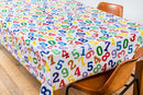 Just Numbers Vinyl Oilcloth Tablecloth