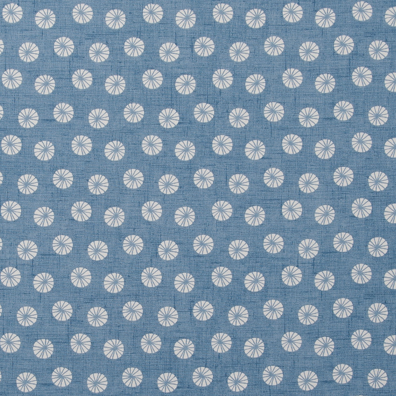 Daiquiri Denim Blue Oilcloth Tablecloth 200cm x 132cm by Clarke and Clarke   - Warehouse Clearance