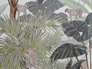 Tropical Monkey Jungle Green Tex Vinyl Oilcloth Tablecloth