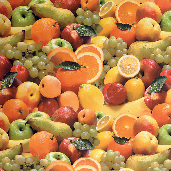 Extra Wide 160cm Round Wipe Clean Tablecloth Vinyl PVC Fruit