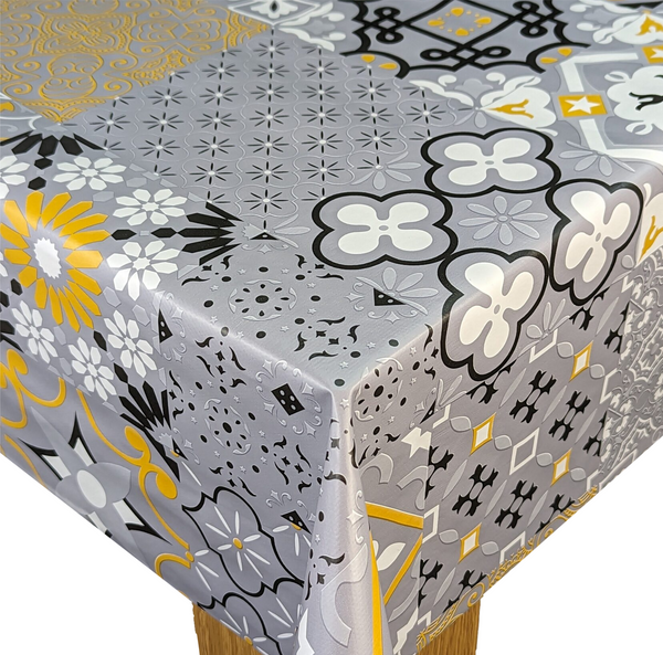 Valencia Tiles Vinyl Oilcloth Tablecloth