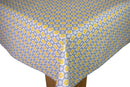 Darcey Yellow and Grey Geometric PVC Vinyl Tablecloth 20 Metres