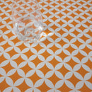 Oval Alice Orange Geometric Wipe Clean PVC Vinyl Tablecloth  200cm x 140cm