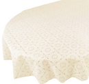 Oval Angel Lace Cream Wipe Clean PVC Vinyl Tablecloth 300cm x 140cm