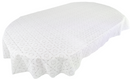 Oval Angel Lace White Wipe Clean PVC Vinyl Tablecloth 300cm x 140cm