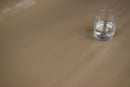 Round Wipe Clean Tablecloth Vinyl PVC 140cm Plain Taupe