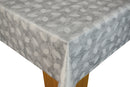 Grey Silver Geometric Lens Vinyl Oilcloth Tablecloth