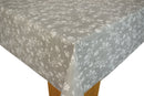 Floral Grey Flowers Vinyl Oilcloth Tablecloth