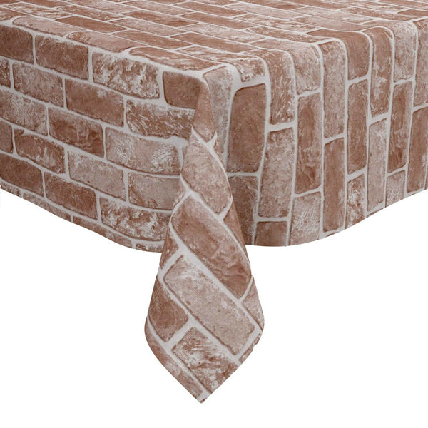 Brick Wall Effect Vinyl Tablecloth